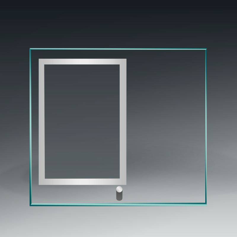 Clear Glass Frame With Pin