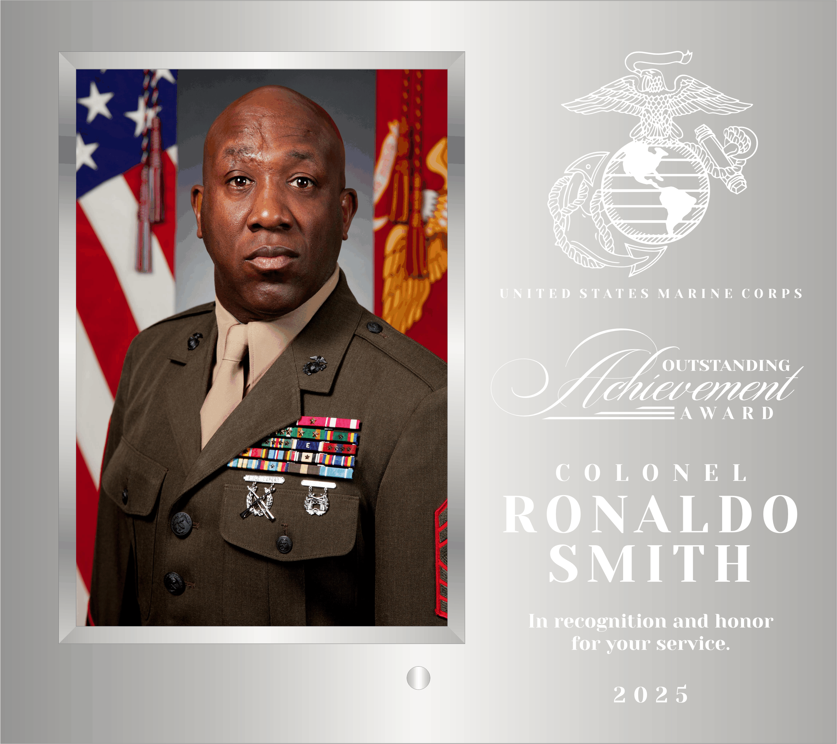 Clear Glass Frame With Pin