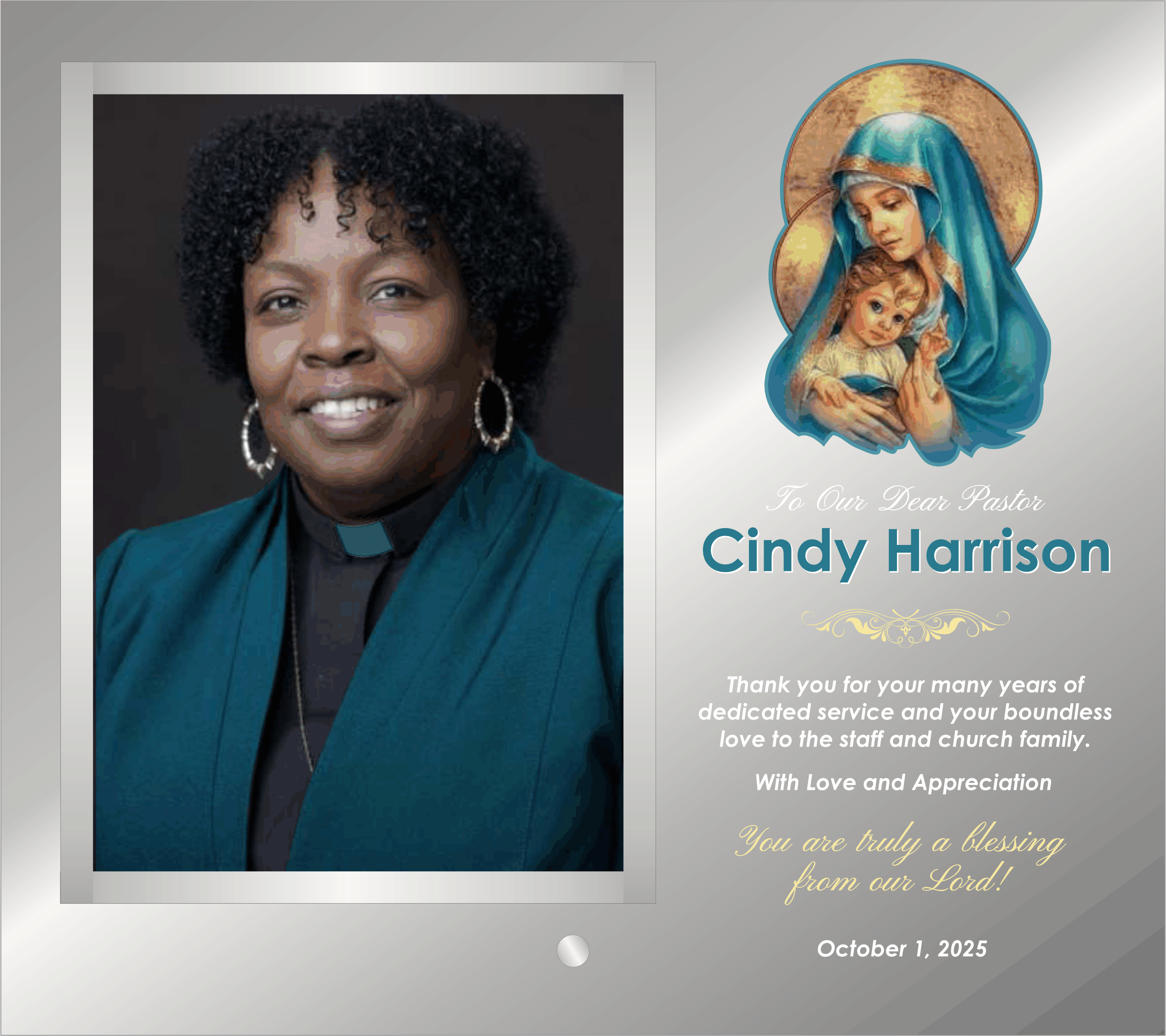 Clear Glass Frame With Pin