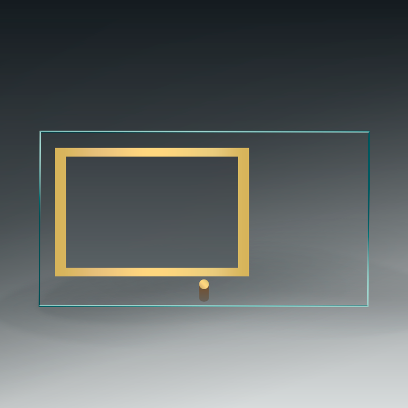 Clear Glass Frame With Pin