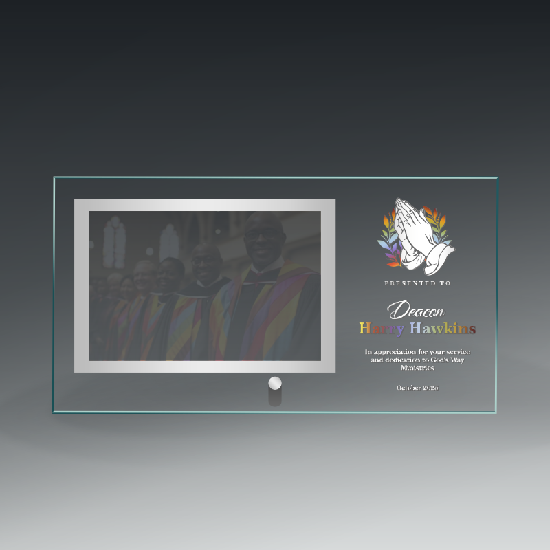 Clear Glass Frame With Pin