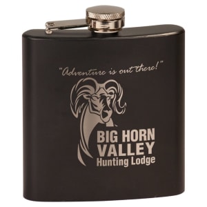 6 Oz. Laserable Powder Coated Flask