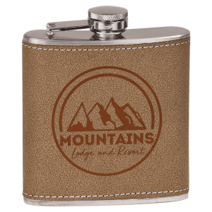 6 Oz. Laserable Powder Coated Flask