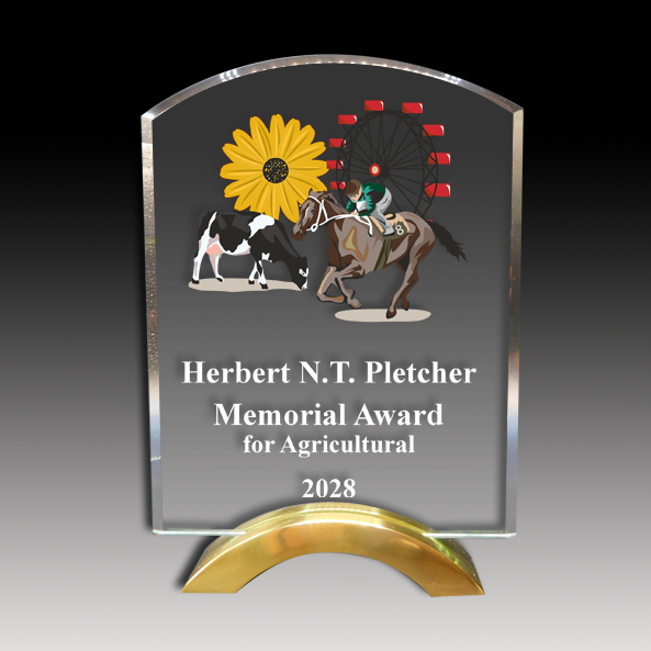 Arch Series Glass Award With Gold Metal Base
