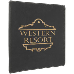 10 1/2" X 11 1/2" Laserable Leatherette 3 Ring Binder With 1" Slant D Rings