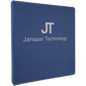 10 1/2" X 11 1/2" Laserable Leatherette 3 Ring Binder With 1" Slant D Rings