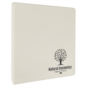 10 1/2" X 11 1/2" Laserable Leatherette 3 Ring Binder With 1" Slant D Rings
