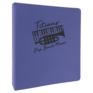 10 1/2" X 11 1/2" Laserable Leatherette 3 Ring Binder With 1" Slant D Rings