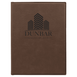 Laserable Leatherette Small Portfolio With Notepad