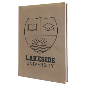 7" X 9 3/4" Laserable Leatherette Journal-Lined Notepad