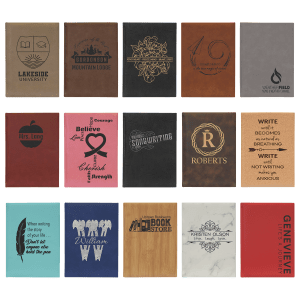 7" X 9 3/4" Laserable Leatherette Journal-Lined Notepad