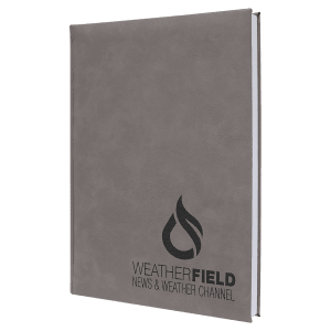 7" X 9 3/4" Laserable Leatherette Journal-Lined Notepad