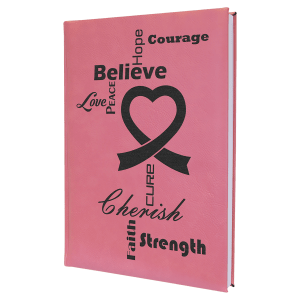 7" X 9 3/4" Laserable Leatherette Journal-Lined Notepad