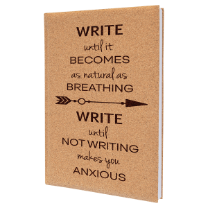 7" X 9 3/4" Laserable Leatherette Journal-Lined Notepad