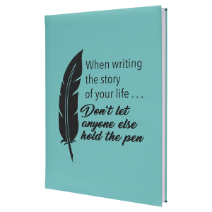 7" X 9 3/4" Laserable Leatherette Journal-Lined Notepad