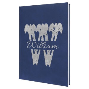 7" X 9 3/4" Laserable Leatherette Journal-Lined Notepad