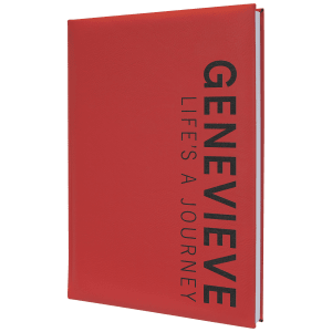 7" X 9 3/4" Laserable Leatherette Journal-Lined Notepad