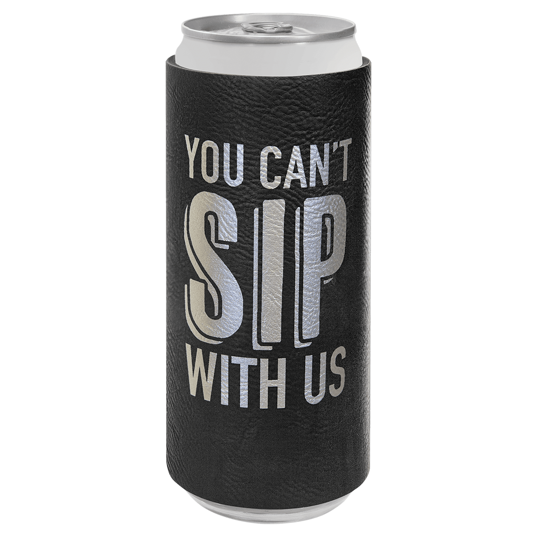 Laserable Leatherette Slim Beverage Holder