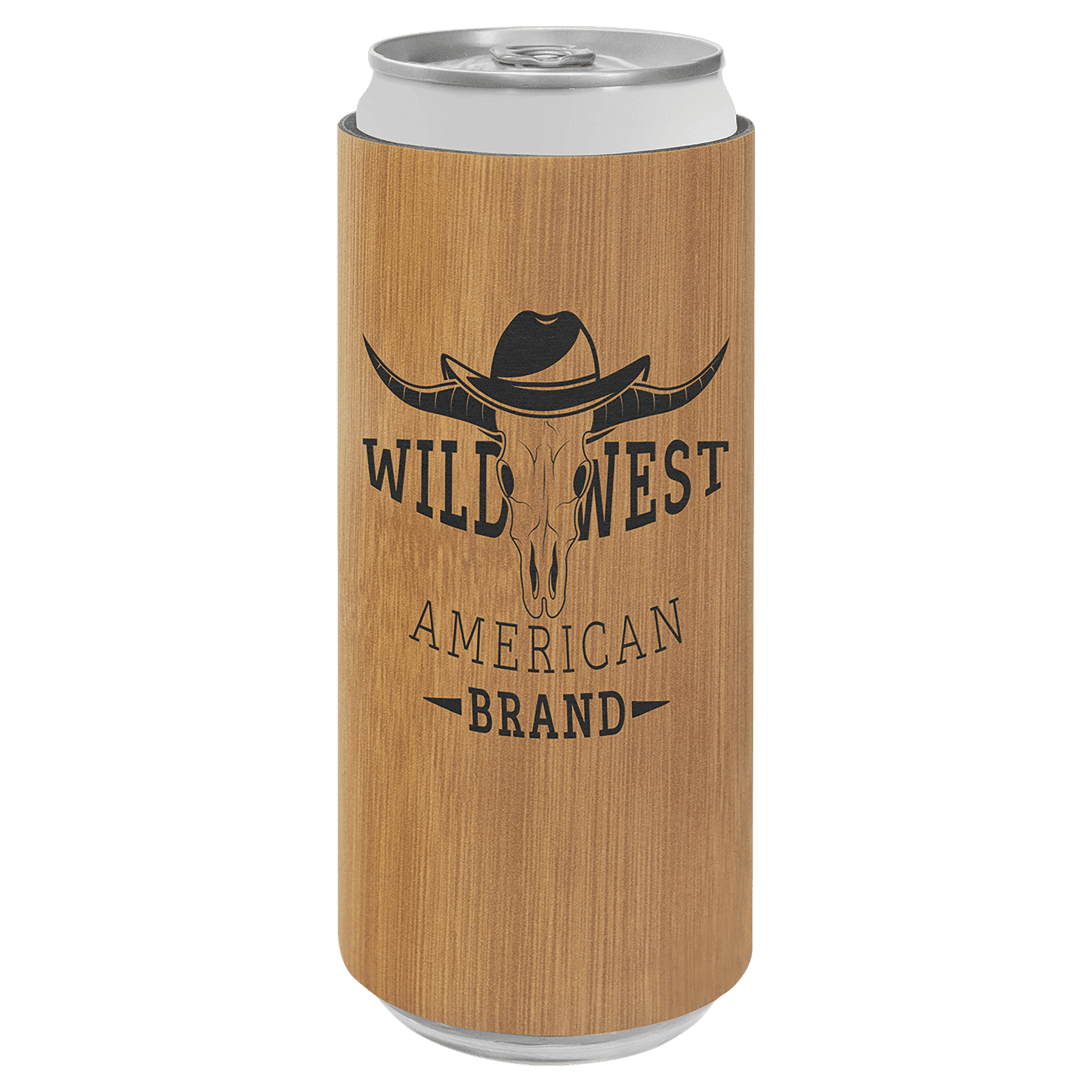 Laserable Leatherette Slim Beverage Holder