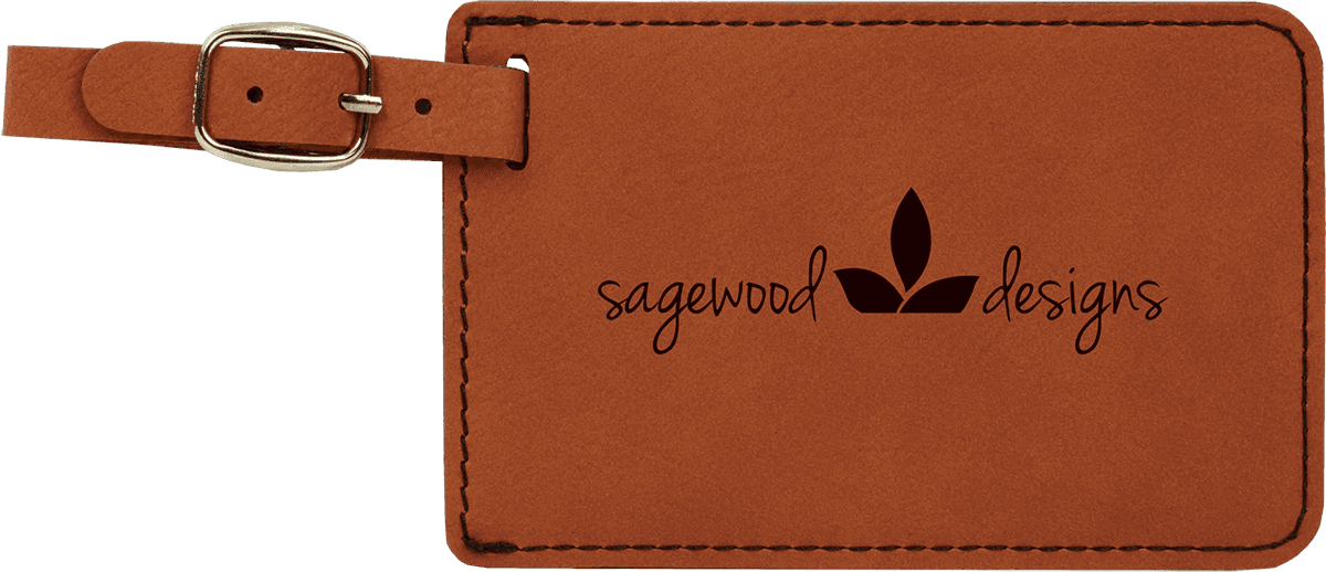 Laserable Leatherette Luggage Tag