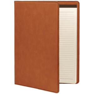 9 1/2" X 12" Laserable Leatherette Portfolio With Notepad