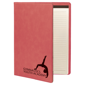 9 1/2" X 12" Laserable Leatherette Portfolio With Notepad
