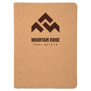 9 1/2" X 12" Zipper Laserable Leatherette Portfolio With Notepad