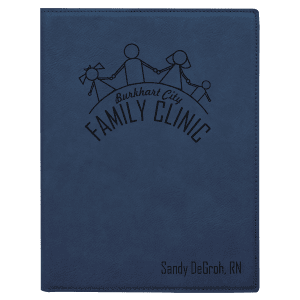 Laserable Leatherette Small Portfolio With Notepad