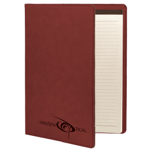Laserable Leatherette Small Portfolio With Notepad