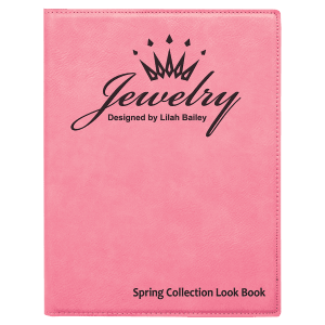 Laserable Leatherette Small Portfolio With Notepad