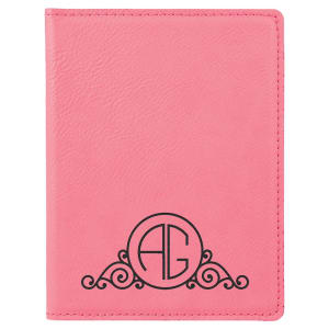 4 1/4" X 5 1/2" Laserable Leatherette Passport Holder