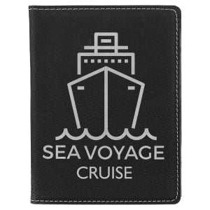 4 1/4" X 5 1/2" Laserable Leatherette Passport Holder