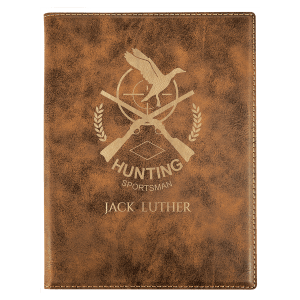 Laserable Leatherette Small Portfolio With Notepad