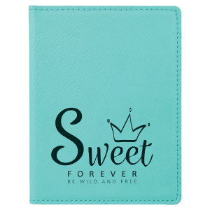 4 1/4" X 5 1/2" Laserable Leatherette Passport Holder