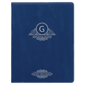 Laserable Leatherette Small Portfolio With Notepad