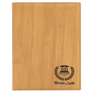 Laserable Leatherette Small Portfolio With Notepad