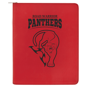 9 1/2" X 12" Zipper Laserable Leatherette Portfolio With Notepad