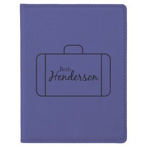 4 1/4" X 5 1/2" Laserable Leatherette Passport Holder