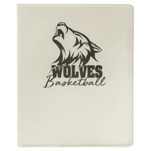 9 1/2" X 12" Laserable Leatherette Portfolio With Notepad