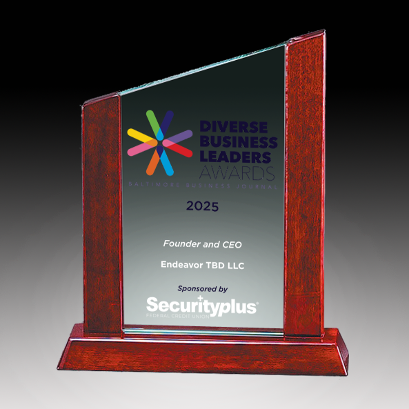 Glass Peak On Rosewood Base 7¼" X 9"