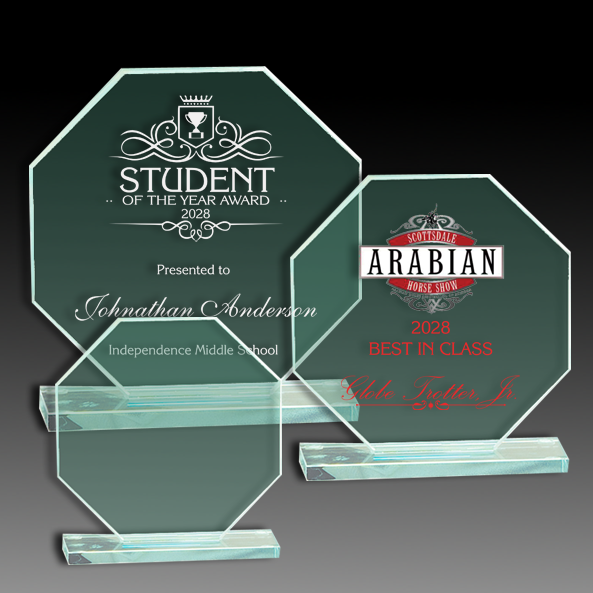 Jade Octagon Glass Award