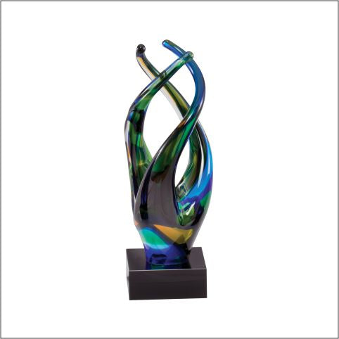 Multi Color Swirl Art Glass