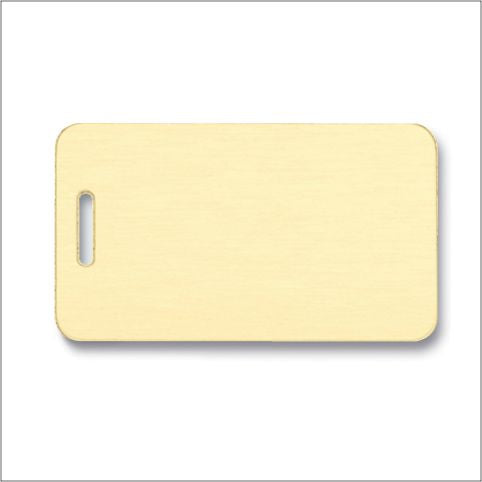 Brass Luggage Tag 2" X 3½"