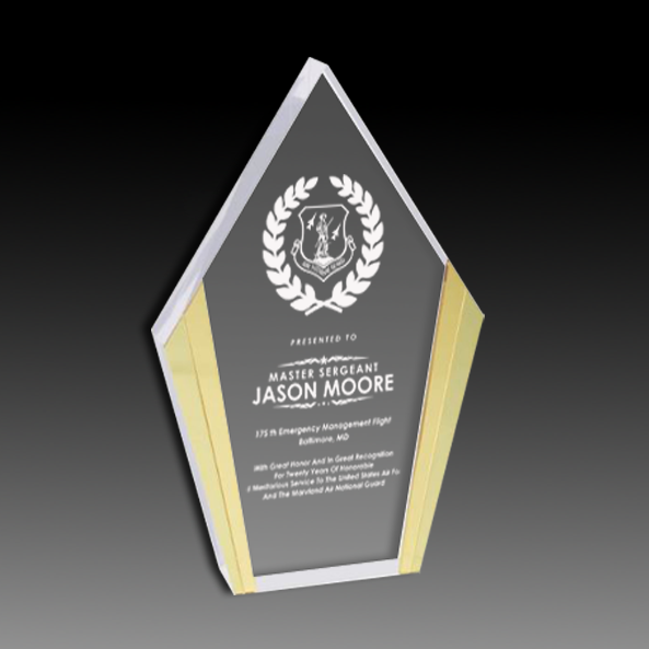 Diamond Acrylic With Color Edges