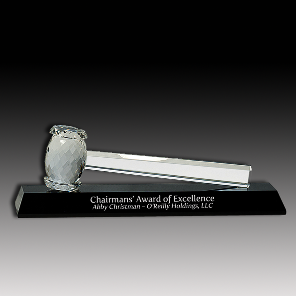 Crystal Gavel On Black Crystal Base