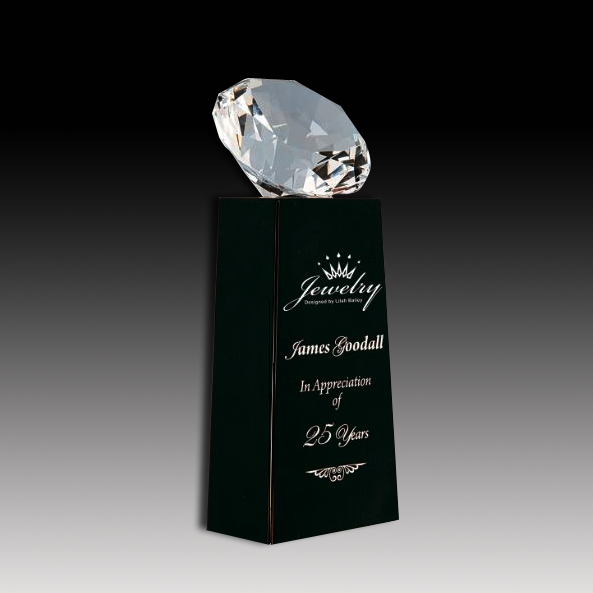 Crystal Diamond on Crystal Pedestal