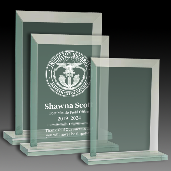 Jade Rectangle Glass Award