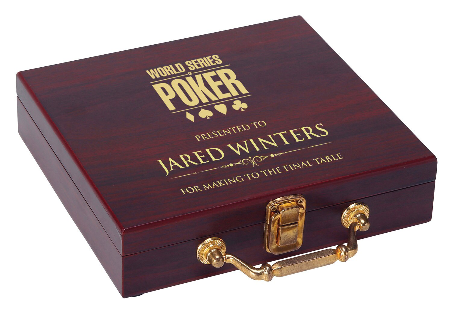 Rosewood Finish 100 Chip Poker Set