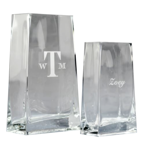 Crystal Rectangle Vase
