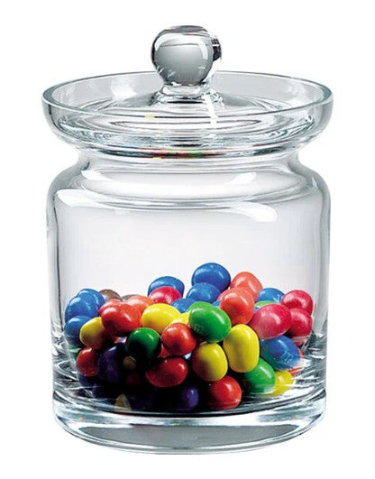 Aladdin 5.5" Mouth Blown Lead Free Crystal Biscuit or Candy Jar